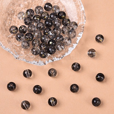 Выпечка окрашенные стеклянные бусины пряди X1-DGLA-YW0002-01B-01-1