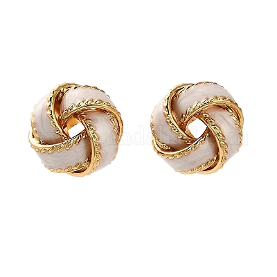 Серьги-гвоздики из латуни EJEW-P308-03G-1