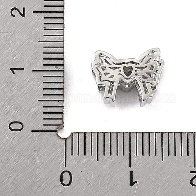 Латунные микро проложить кубического циркония бусы KK-K371-48P-1