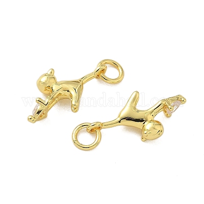 Латунные микро проложить кубического циркония подвески KK-P325-13C-G-1