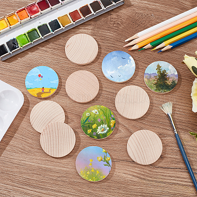 40 шт. необработанных круглых деталей из бука WOOD-PH0009-48-1