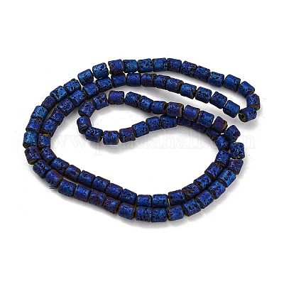 Гальванические бусины из натуральной лавы G-Z032-J04-12D-1