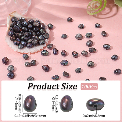 100 шт. бусины из натурального пресноводного жемчуга PEAR-LT0001-08-1