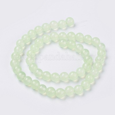 Бусины из натурального белого нефрита G-G756-02-8mm-1