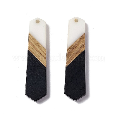 Подвески из непрозрачной смолы и ореха RESI-M027-06B-1