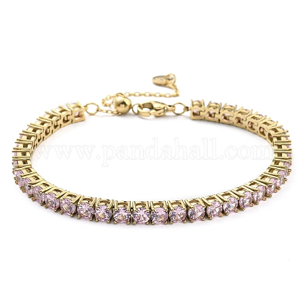 Горный хрусталь браслет BJEW-C049-01G-01-1