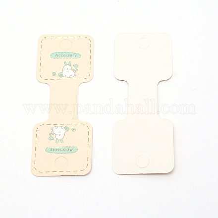 Бумажные резинки для волос дисплей карты DIY-WH0209-38B-1