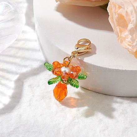 Подвесные украшения из стекла HJEW-MZ00209-08-1