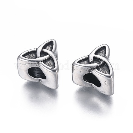 Европейские бусины из нержавеющей стали 304 STAS-G204-14AS-1