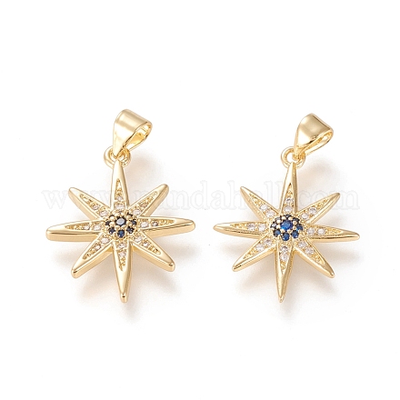 Латунные микро проложить кубического циркония подвески X-KK-M208-03G-1