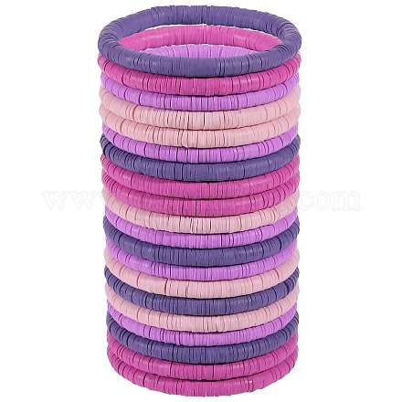 Набор растягивающихся браслетов Heishi Surfer из полимерной глины BJEW-SW00129-1