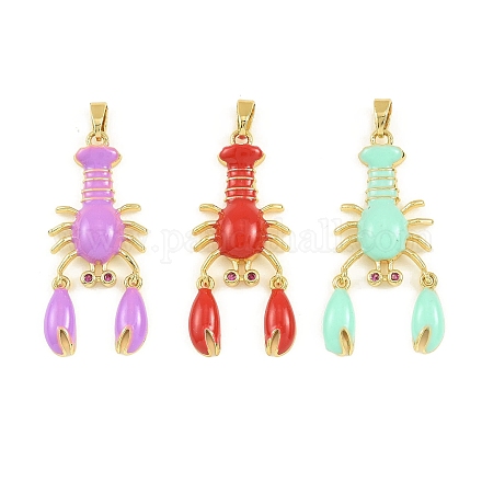 Латунь эмаль подвески&nbsp;KK-I477-05G-02-1