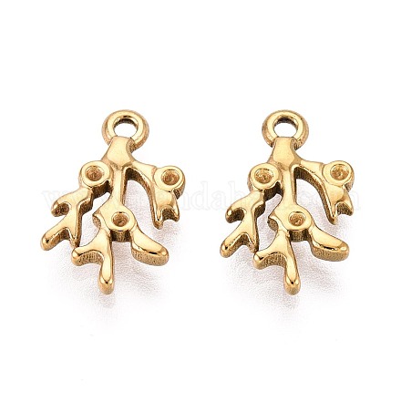 Подвеска из нержавеющей стали 304 со стразами STAS-T067-44G-1