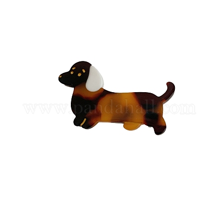 Заколки для волос из ацетата целлюлозы (смолы) для собак из кожи аллигатора PW-WG0720E-02-1