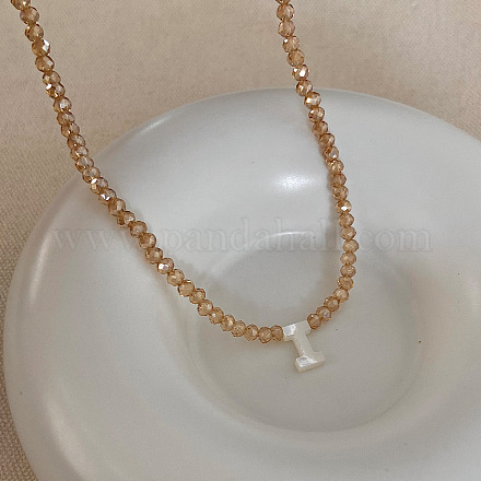 Подвеска с инициалом из натуральной ракушки FS-WG76541-09-1