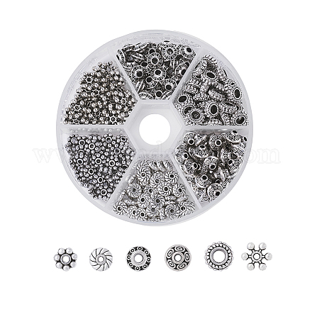 Тибетском стиле сплав Шарики прокладки PALLOY-BT0002-01-1