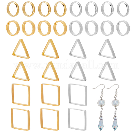 32шт 8 латунных рамки для бусин KK-PH0009-47-1