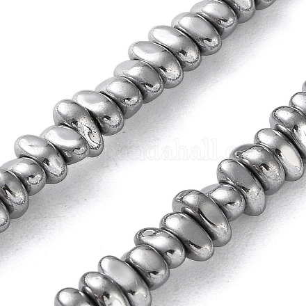 Гальванические нити из синтетических немагнитных гематитовых бусин G-I364-B01-03-1