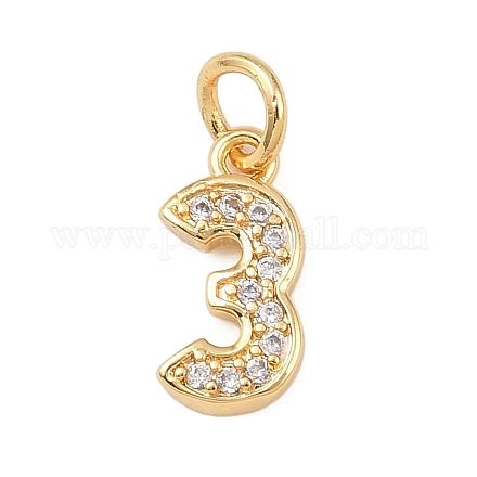 Латунные микропаве прозрачные кубические циркониевые подвески KK-G544-04G-03-1