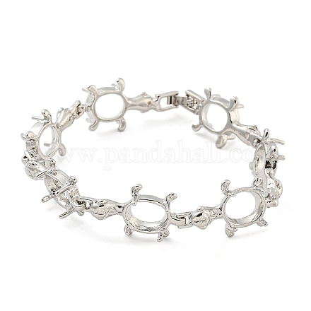 Изготовление браслета из латунной цепочки с черепашьим звеном с подносом BJEW-A010-01P-1