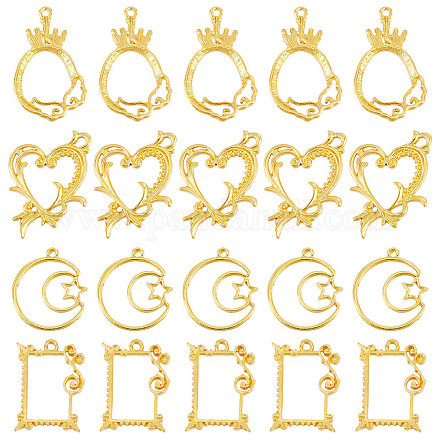 20 шт. 4 стиля оправы из сплава эмали FIND-SC0004-83-1