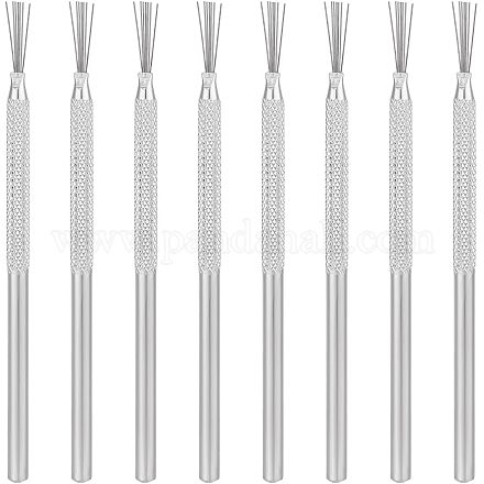 8 шт. инструмент для создания текстуры из перьевой проволоки из нержавеющей стали для глиняной скульптуры DIY-UN0003-25-1