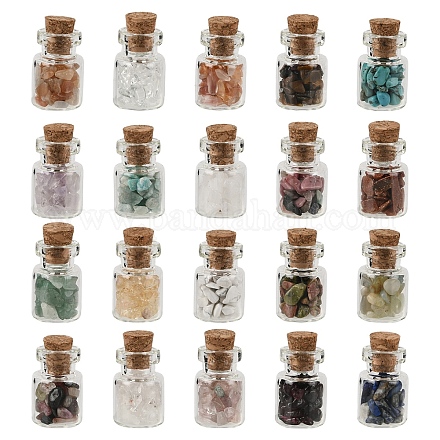 51.5 г 20 вида бусин из натурального драгоценного камня G-YW0002-32-1