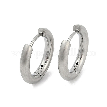 Серьги-кольца huggie hoop из матовой нержавеющей стали 304 EJEW-C096-32C-P-1
