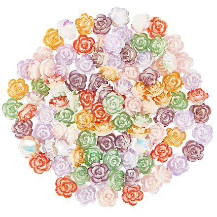 100 шт. светящиеся непрозрачные смоляные декодированные кабошоны&nbsp;MRMJ-SP0001-29-1