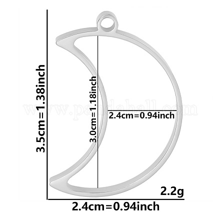 Подвески из нержавеющей стали с открытой задней частью и не тускнеющим покрытием PW-WGB5BE7-01-1