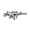 Non-Tarnish 304 Stainless Steel Pendants, Gun, Stainless Steel Color, 15x40x4mm, Hole: 1mm