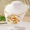 3D Flower Alloy Choker Necklaces for Women, Golden, Inner Diameter: 5.12 inch(13cm)