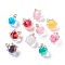 Acrylic Pendants, Bead in Bead, Polygon, Mixed Color, 19.5x15x14.5mm, Hole: 2mm
