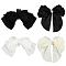 4Pcs 4 Styles Cloth Bowknot Alligator Hair Clips, with ABS Plastic, Mixed Color, 190~220x180~339x5~20mm, 1pc/style