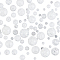 150Pcs 6 Sizes Synthetic Crackle Quartz Beads, Round, Dyed, Snow, 4~14mm, Hole: 0.8~1mm