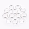 Iron Jump Rings, Open Jump Rings, Platinum, 16x1.2mm, Inner Diameter: 13.5mm