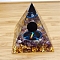 Resin Orgone Pyramid, Natural Amethyst Energy Generator for Stress Reduce Healing Meditation Attract Wealth Lucky Room Decor, 60x60x60mm