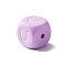 Silicone Beads, Letter Style, Cube, Letter.U, 12x12x12mm, Hole: 2mm