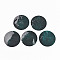 Natural Capiz Shell Big Pendants, Flat Round, Dark Slate Gray, 64x64.5x1mm, Hole: 1.6mm