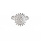 Non-Tarnish 304 Stainless Steel Flat Round with Initial Letter Open Cuff Ring for Men Women, Letter.K, US Size 10 3/4(20.3mm)