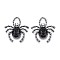 Halloween Alloy Enamel Pendants, Spider, Gunmetal, Black, 41x38x7mm, Hole: 12x8mm