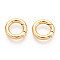 Brass Spring Gate Rings, Nickle Free, Ring, Real 18K Gold Plated, 11.8x2.2mm