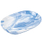 Ceramics Soap Dishes for Bathroom Kitche, Oval, Cornflower Blue, 125x85x20mm