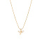 Dragonfly Pendant Necklace, Gold Plated 304 Stainless Steel Snake Chain Necklaces for Women