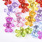 Transparent Acrylic Pendants, Bear, Mixed Color, 40.5x26x13mm, Hole: 2.5mm, about 116pcs/500g