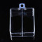 Polystyrene Bead Storage Containers, with Cover and 2 Grids, for Jewelry Beads Small Accessories, Rectangle, Clear, 7.9x6.6x2.5cm, Hole: 8mm, compartment: 30.5x71mm