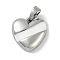 Brass Enamel Pendants, Cadmium Free & Nickel Free & Lead Free, Platinum, Heart, 12x12x3.5mm, Hole: 4x2mm