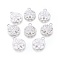 Tibetan Style Alloy Pendants, Sand Dollar, Cadmium Free & Lead Free, Platinum, 19x15x2mm, Hole: 2mm