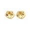 Brass Spacer Beads, Nuggets, Real 18K Gold Plated, 7x8.5x4mm, Hole: 1.4mm