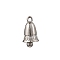 Brass Pendants, Bell Charms, Silver, 14x7mm, Hole: 1mm